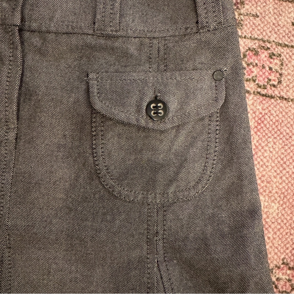 Y2K Esprit Charcoal pleated Mini Skirt with Buttoned Pockets - size 2 - Picture 4 of 16